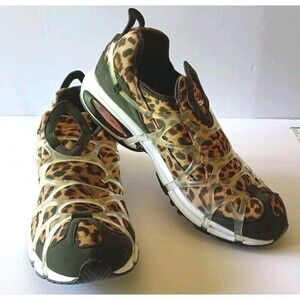 Nike Shoes Mens Kukini SE Black Leopard Size 11.5  Air Slip On Caged Sneakers